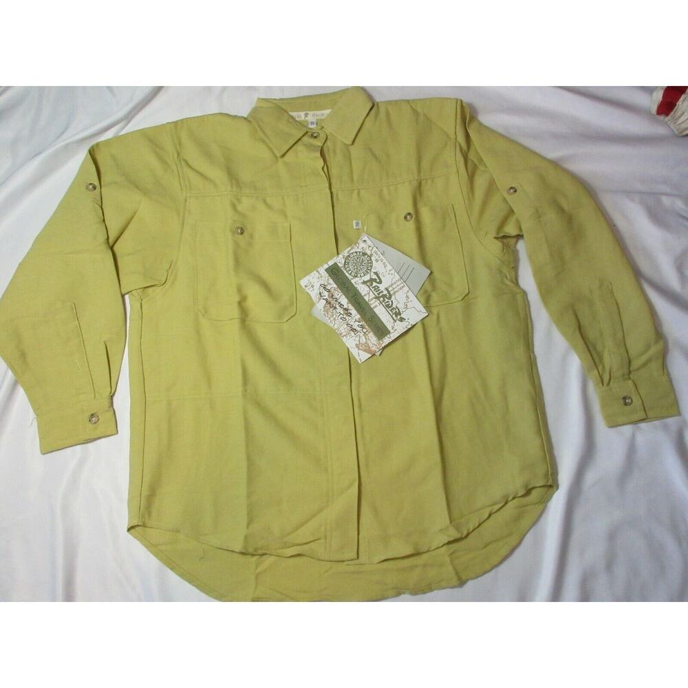 RAILRIDERS Women's Small GLOBAL TRAVEL SERIES Button Down Shirt NWT!